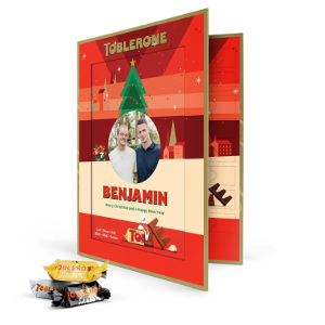 Personlig adventskalender - Toblerone chokladkalender med bild