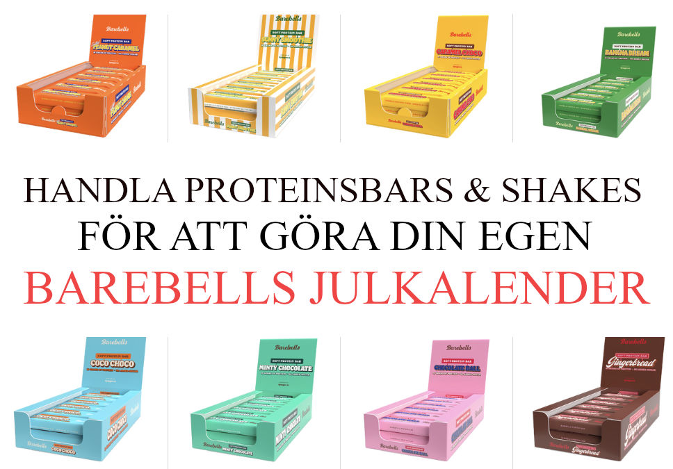 Barebells adventskalender 2025 - Proteinbar och shakes
