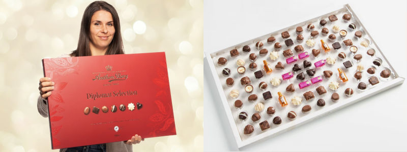Fin choklad att ge bort till advent - Anthon Berg stor chokladask