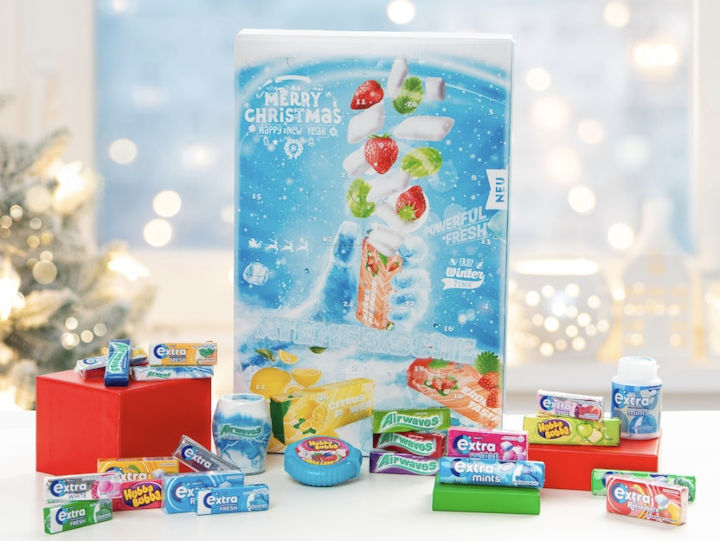 Godis julkalender med tuggummi