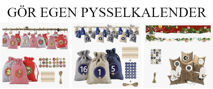 Gör egen pyssel adventskalender