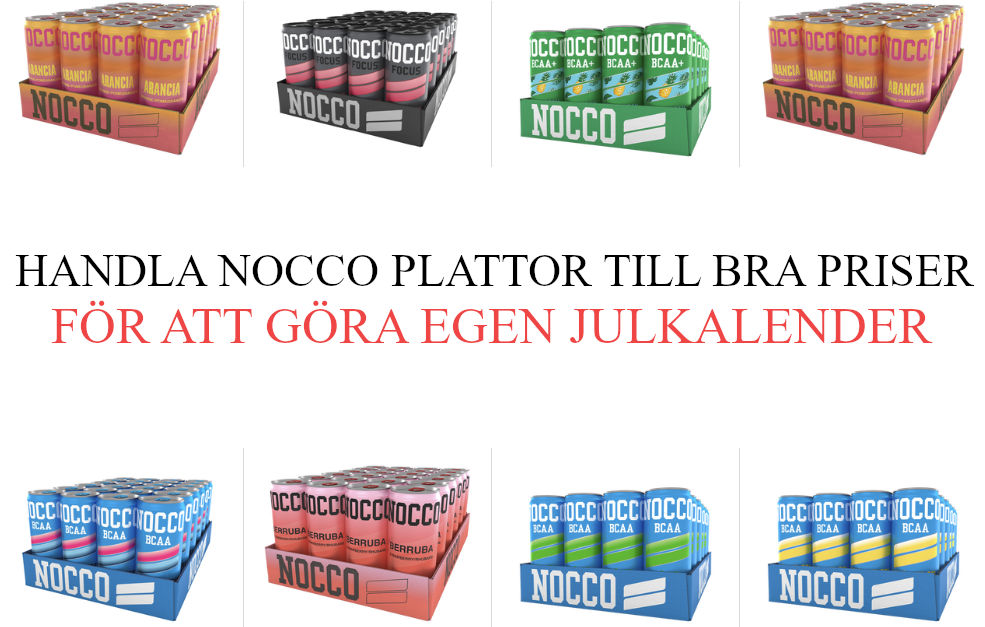 Handla nocco platta för att göra egen nocco adventskalender
