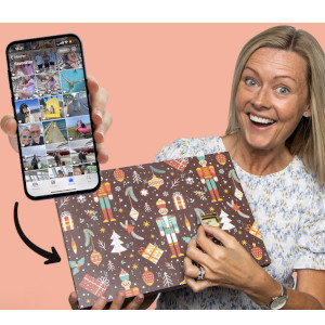 Julkalender barn med egna foton på choklad