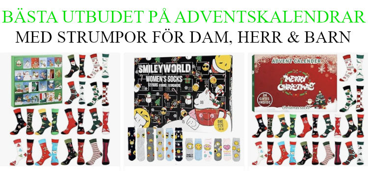 Julkalender strumpor - Bästa utbud tips för dam herr och barn