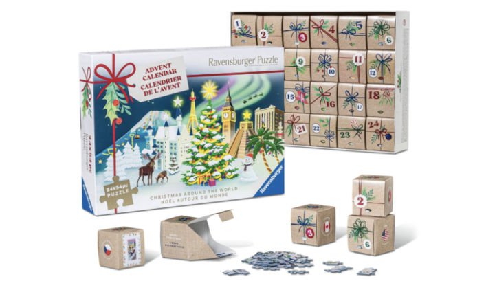 Ravensburger pusselkalender 2025 - Julkalender med små pussel