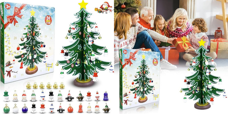 Smyckeskalender barn - Julgran med hängen