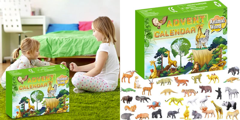 barn adventskalender med vilda djur