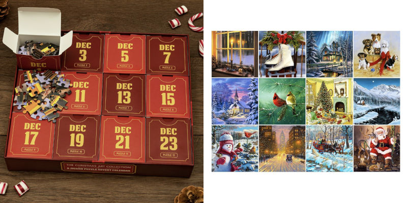 förslag på pussel julkalender för vuxna