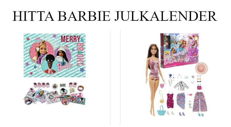 hitta barbie julkalender 2025