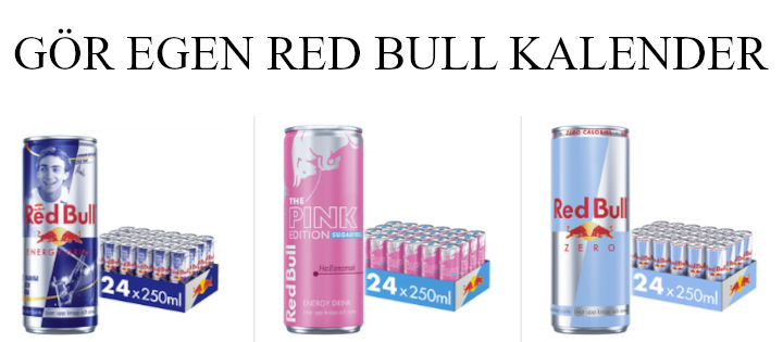 Egen red bull adventskalender