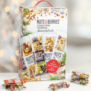 Nöt kalender - Nuts and berries adventskalender med nötbars