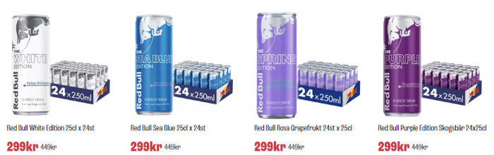 Red Bull flak bästa pris