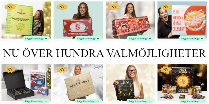 vuxen adventskalender - Stort utbud av adventskalendrar på nätet