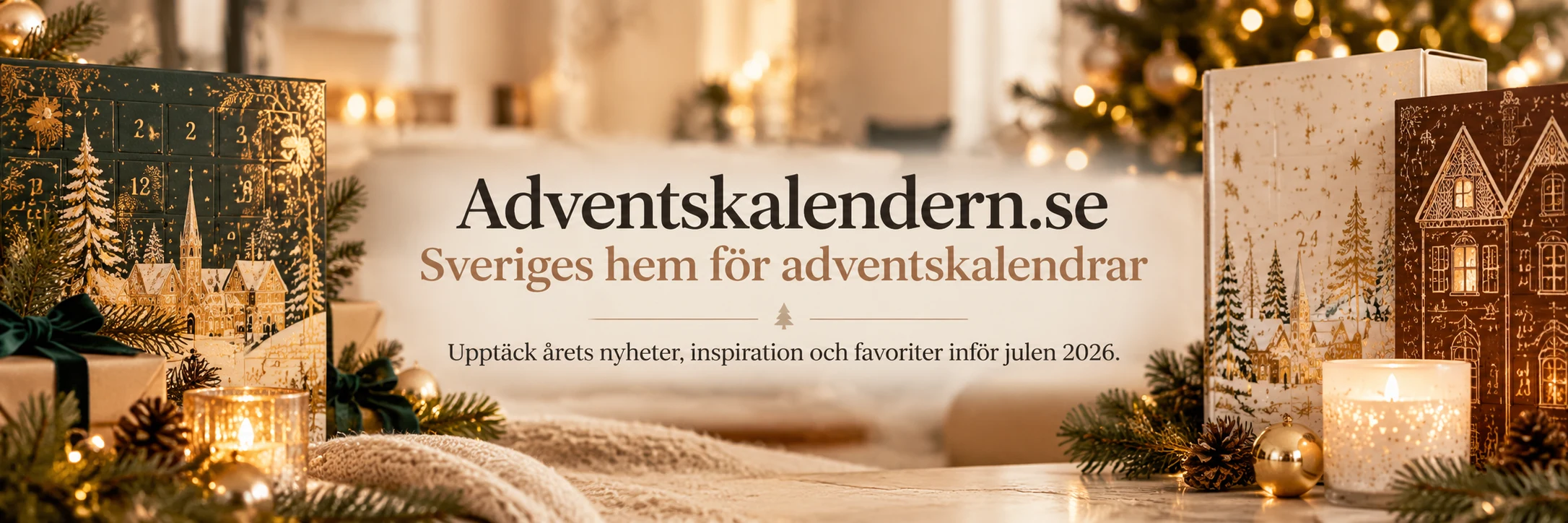 Adventskalendern.se – Sveriges hem för adventskalendrar. Upptäck årets nyheter, inspiration och favoriter inför julen 2026.