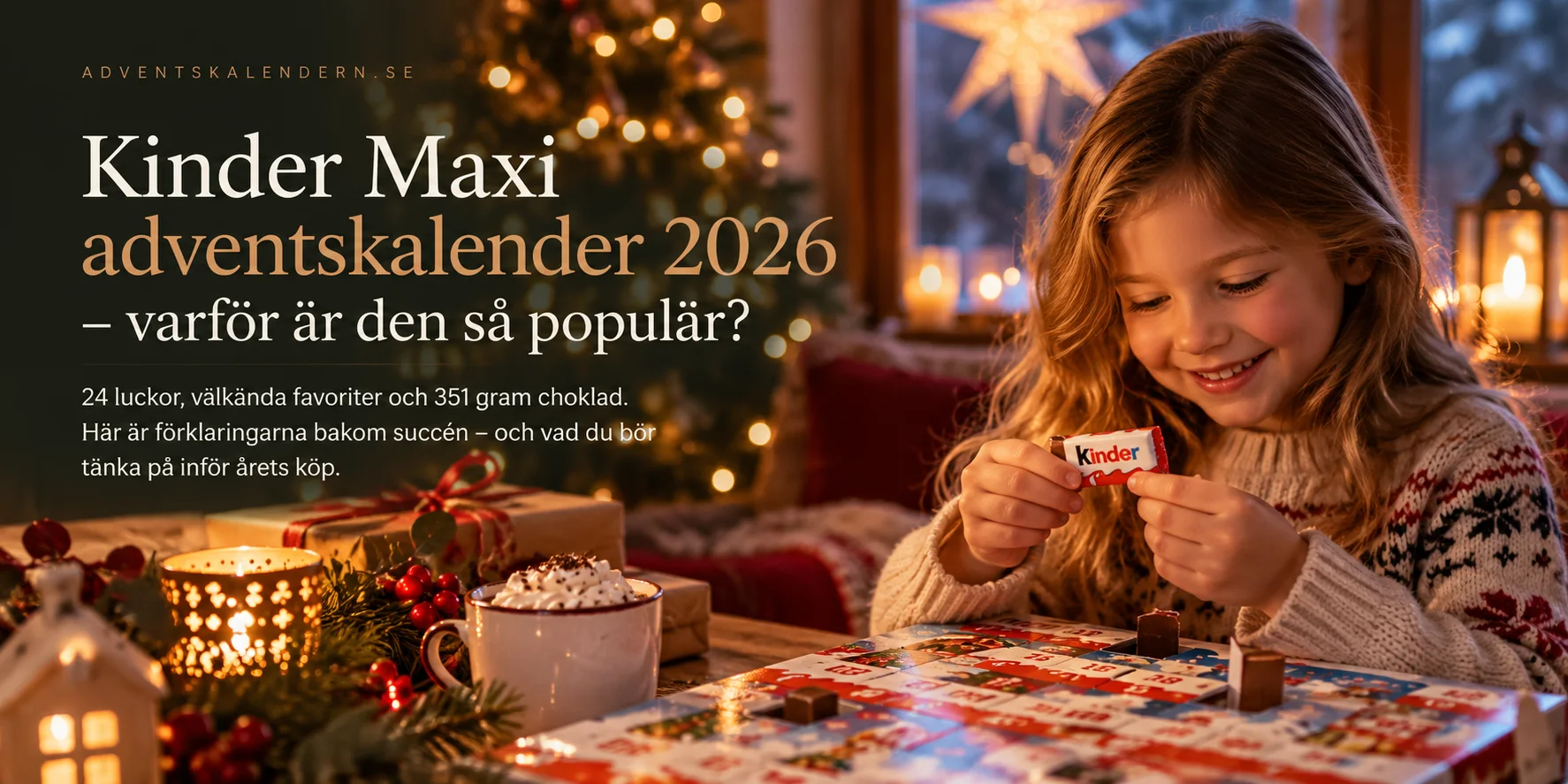 Kinder Maxi adventskalender 2026 – julstämning och förväntan inför december
