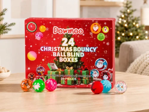 Adventskalender med studsbollar