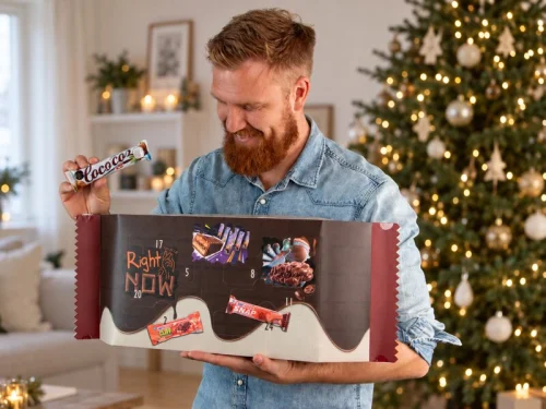 adventskalender med chokladbars