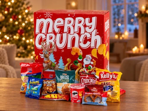 Merry Crunch adventskalender med snacks