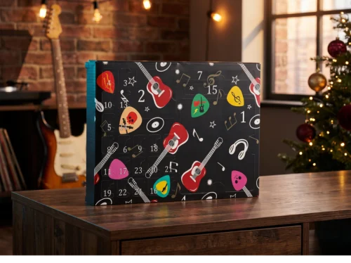 adventskalender med gitarrplektrum