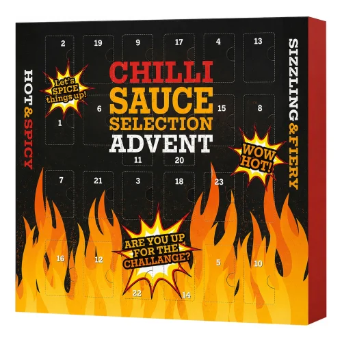Hot Chilli Sauce adventskalender - 480 ml