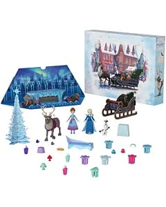 Disney Frozen Adventskalender med Elsa och Anna minidockor och tillbehör