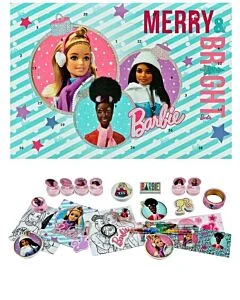Barbie julkalender med stämplar och pysselsaker