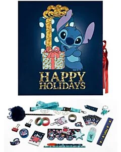 Disney Stitch Julkalender Happy Holidays – 24 skriv- och hobbytillbehör