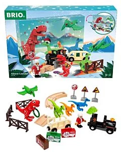 BRIO Julkalender 36120 med dinosaurier och tillbehör