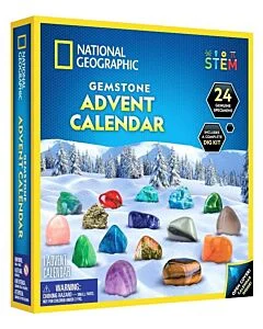 National Geographic STEM-adventskalender med 24 stenar och mineraler – 2026